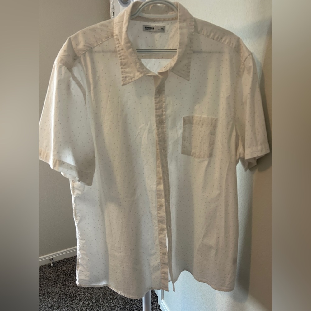 Men's White Short Sleeve Shirt